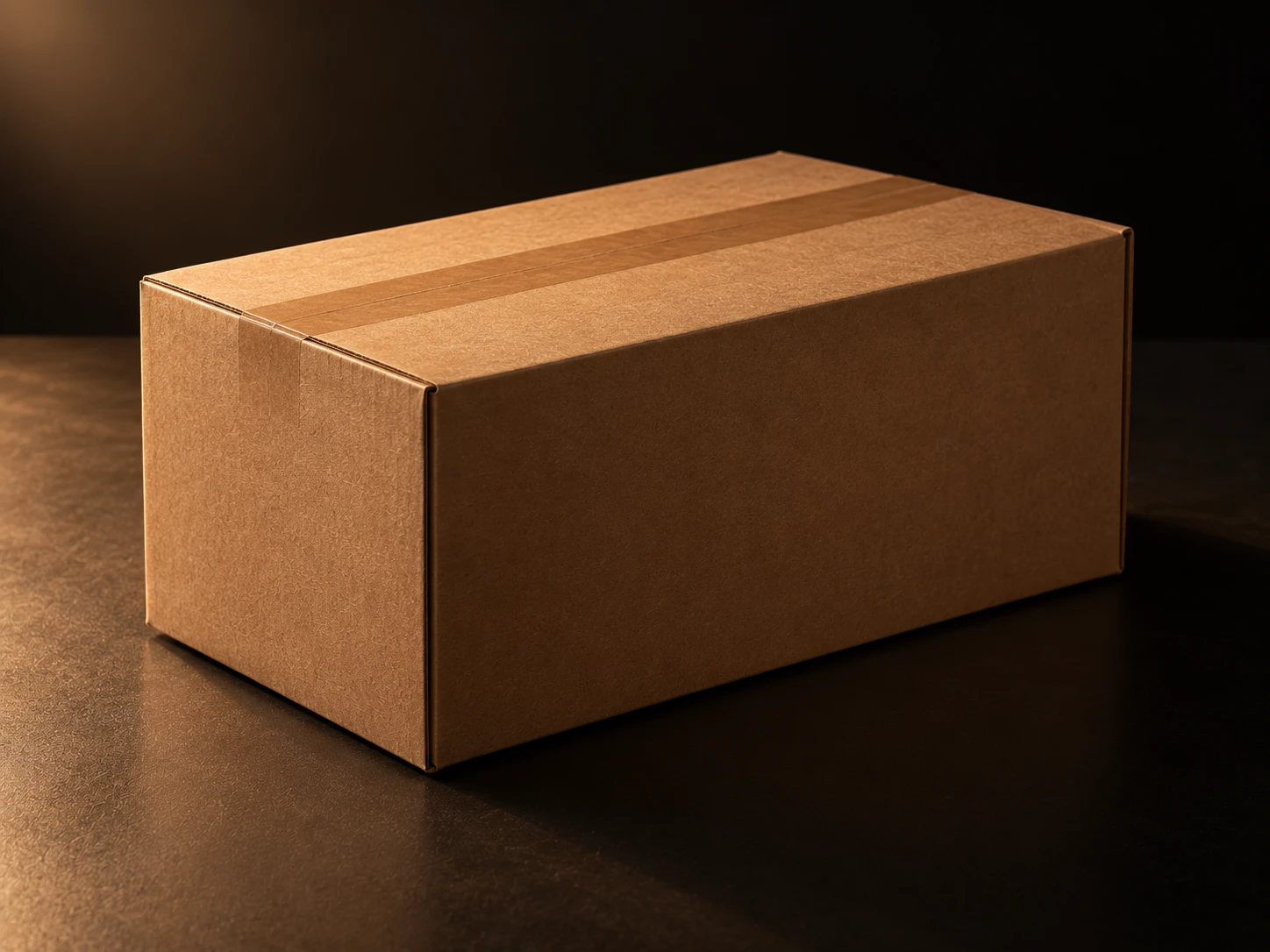 A plain unbranded shipping carton